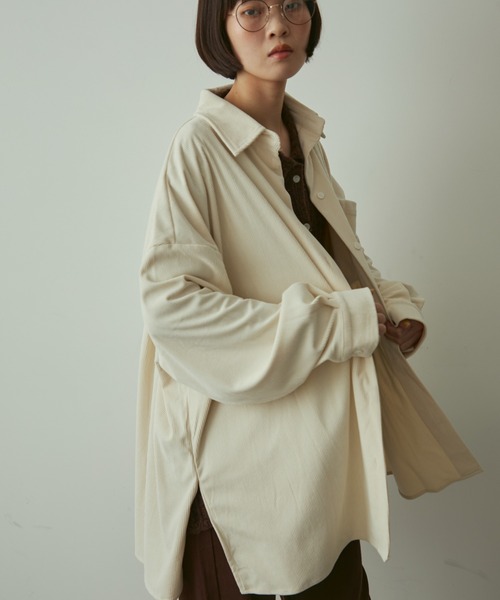 full/fill.(フルフィル)の「corduroy over shirt / コーデュロイオーバーシャツ(シャツ/ブラウス・レディース・アイボリー/グレー・FREE)」の14枚目の写真