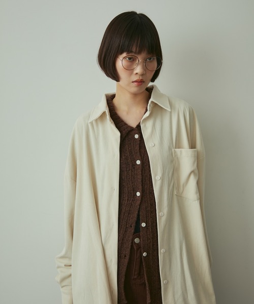 full/fill.(フルフィル)の「corduroy over shirt / コーデュロイオーバーシャツ(シャツ/ブラウス・レディース・アイボリー/グレー・FREE)」の15枚目の写真