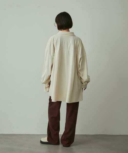 full/fill.(フルフィル)の「corduroy over shirt / コーデュロイオーバーシャツ(シャツ/ブラウス・レディース・アイボリー/グレー・FREE)」の13枚目の写真