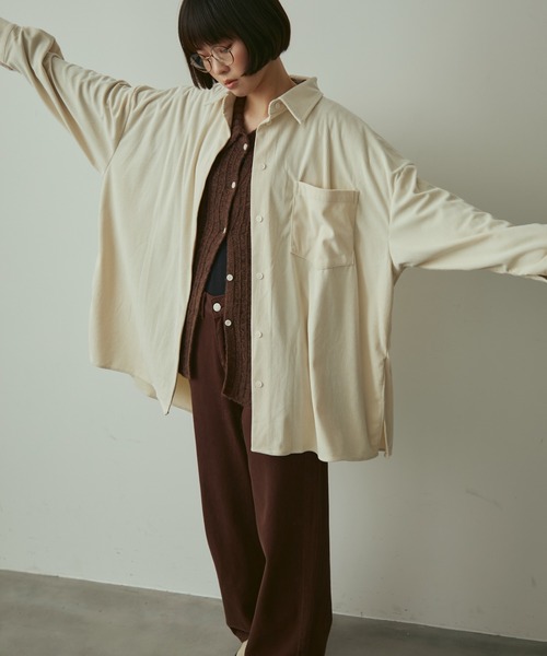 full/fill.(フルフィル)の「corduroy over shirt / コーデュロイオーバーシャツ(シャツ/ブラウス・レディース・アイボリー/グレー・FREE)」の17枚目の写真