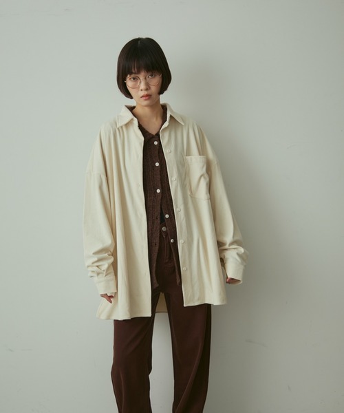 full/fill.(フルフィル)の「corduroy over shirt / コーデュロイオーバーシャツ(シャツ/ブラウス・レディース・アイボリー/グレー・FREE)」の20枚目の写真
