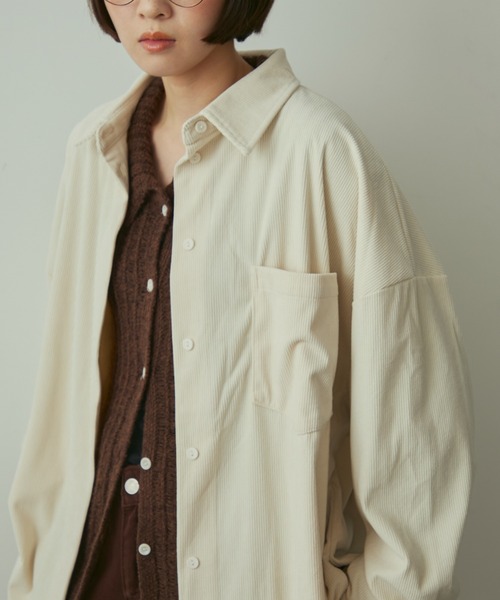 full/fill.(フルフィル)の「corduroy over shirt / コーデュロイオーバーシャツ(シャツ/ブラウス・レディース・アイボリー/グレー・FREE)」の22枚目の写真