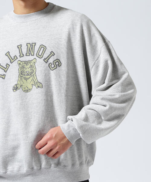 タグあり レミレリーフ ILLINOIS ロゴカットソー 長袖 チャコールグレー セール】REMI RELIEF(レミレリーフ)ロングウォッシュ加工 別注3飛び裏