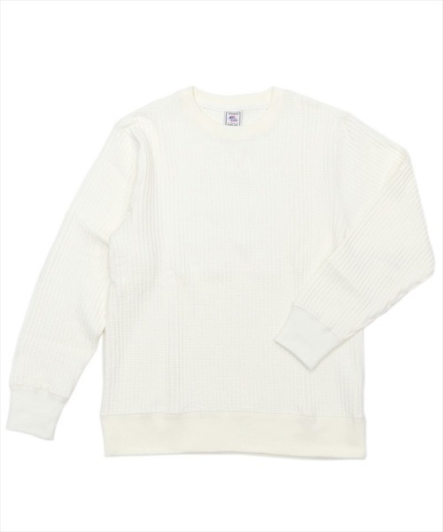 JEMORGAN(ジェーイーモーガン)の「JEMORGAN ビッグワッフルクルー(Tシャツ/カットソー・メンズ・オフホワイト/ヘザーチャコール/ブラック/ネイビー・XL/S/M/L)」の6枚目の写真
