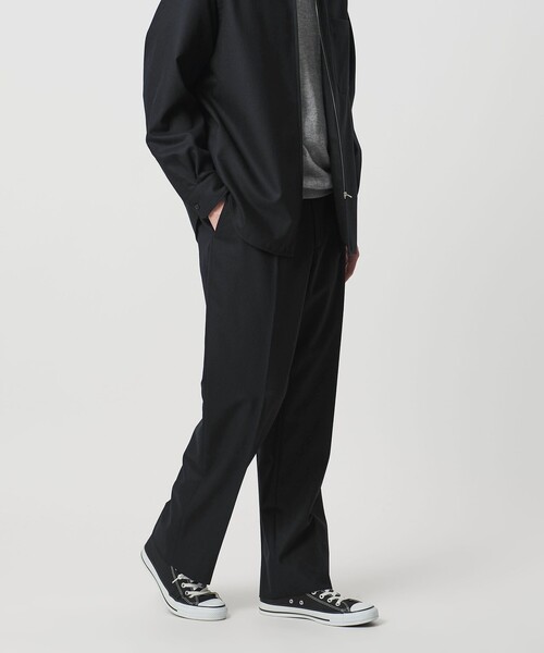 A18027 美品 マーカウェア ライトメルトンタックトラウザーズパンツ 黒2 A18027 美品 マーカウェア ライトメルトンタックトラウザーズパンツ 黒