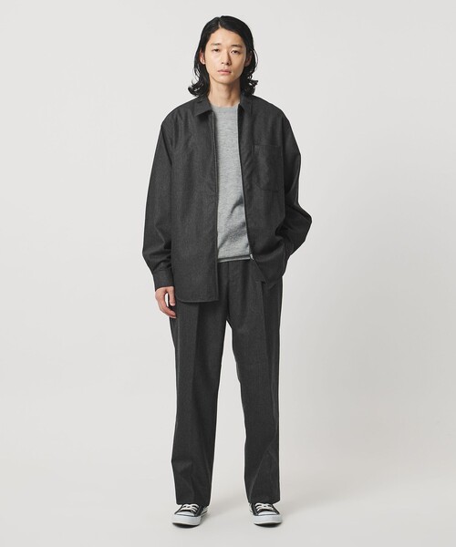 A18027 美品 マーカウェア ライトメルトンタックトラウザーズパンツ 黒2 A18027 美品 マーカウェア ライトメルトンタックトラウザーズパンツ 黒