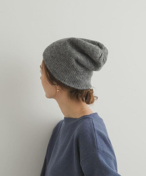 URBAN RESEARCH DOORS（アーバンリサーチドアーズ）の「リブ編みビーニー（ニットキャップ/ビーニー・レディース・チャコールグレー/ブラック/ベージュ・ONE）」の3枚目の写真