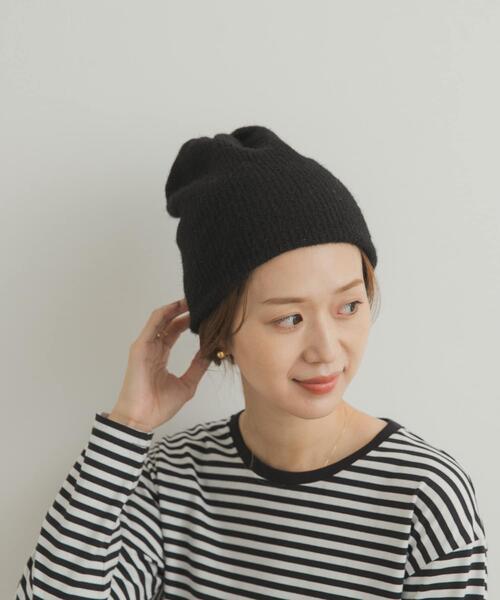 黒いリブ編みビーニー　帽子 リブ編みビーニー（ニットキャップ/ビーニー）｜URBAN RESEARCH DOORS
