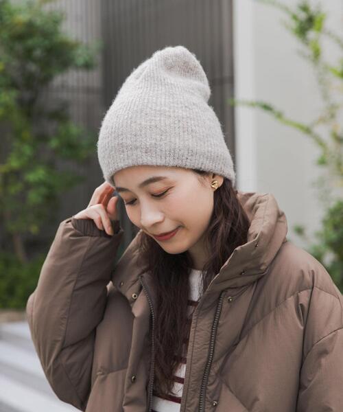 URBAN RESEARCH DOORS（アーバンリサーチドアーズ）の「リブ編みビーニー（ニットキャップ/ビーニー・レディース・チャコールグレー/ブラック/ベージュ・ONE）」の16枚目の写真