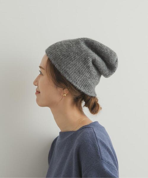 URBAN RESEARCH DOORS（アーバンリサーチドアーズ）の「リブ編みビーニー（ニットキャップ/ビーニー・レディース・チャコールグレー/ブラック/ベージュ・ONE）」の13枚目の写真
