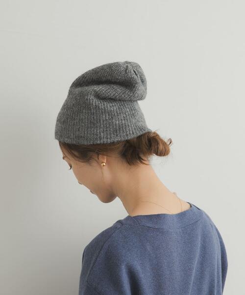 URBAN RESEARCH DOORS（アーバンリサーチドアーズ）の「リブ編みビーニー（ニットキャップ/ビーニー・レディース・チャコールグレー/ブラック/ベージュ・ONE）」の12枚目の写真