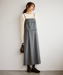 【René basic】 ノースリーブグレーグラデーションひざ丈ワンピース René basic ノースリーブ膝丈ワンピース 36サイズ - メルカリ