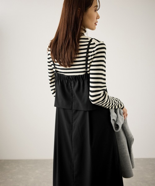 ROPE' PICNIC(ロペピクニック)の「セットアップ見えワンピース(ワンピース・レディース・チャコールグレー/ブラック/グレー・S/M)」の14枚目の写真