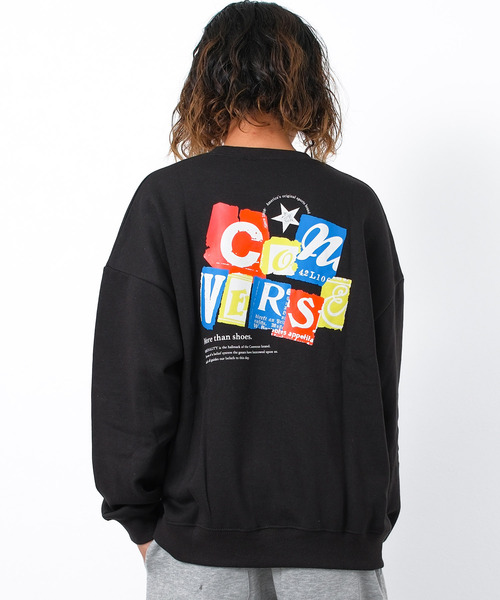 セール】【裏起毛】CONVERSE 別注バックプリント トレーナー