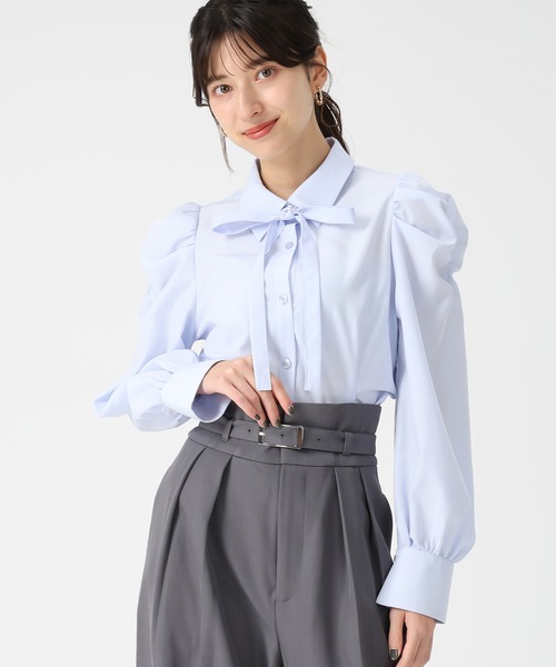 セール】2025秋冬新作 襟付きボウタイシャツブラウス（シャツ/ブラウス