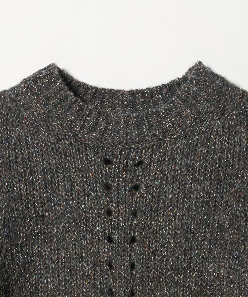 ASTRAET（アストラット）の「＜ASTRAET＞3G アイレット ショートスリーブニット（ニット/セーター・レディース・ダークグリーン/グレー系・FREE）」の8枚目の写真