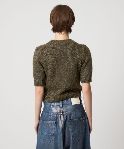 ASTRAET（アストラット）の「＜ASTRAET＞3G アイレット ショートスリーブニット（ニット/セーター・レディース・ダークグリーン/グレー系・FREE）」の17枚目の写真