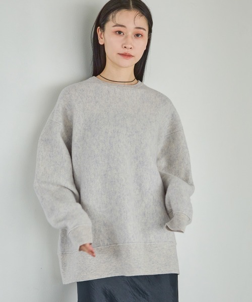 A part by(アパートバイ)の「スポンディッシュWユルプルオーバー(ニット/セーター・レディース・ブルー系その他2/グレー/ライトグレー・FREE)」の2枚目の写真