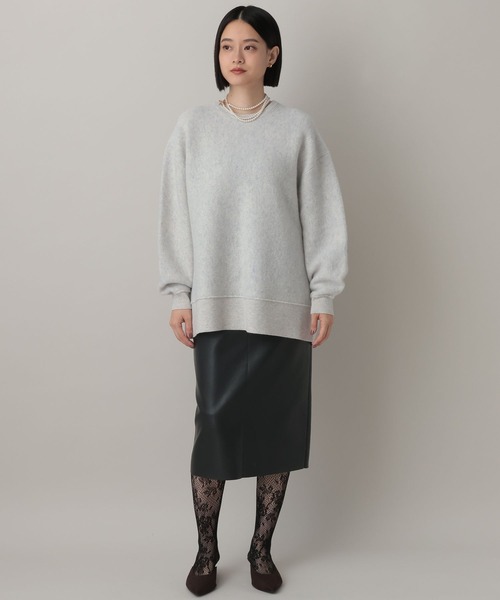 A part by(アパートバイ)の「スポンディッシュWユルプルオーバー(ニット/セーター・レディース・ブルー系その他2/グレー/ライトグレー・FREE)」の4枚目の写真