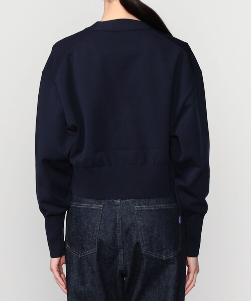 Bshop(ビショップ)の「NEUTRALWORKS | 〈別注〉 Vネックショートカーディガン WOMEN(カーディガン/ボレロ・レディース・ブラック/ダークネイビー・M)」の11枚目の写真