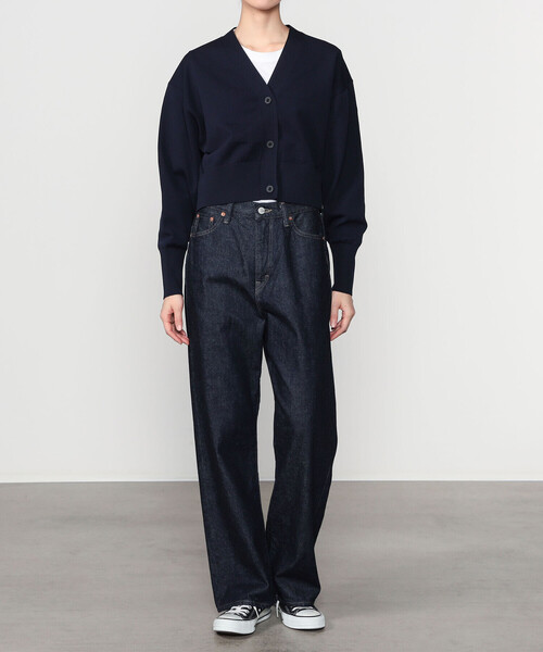 Bshop(ビショップ)の「NEUTRALWORKS | 〈別注〉 Vネックショートカーディガン WOMEN(カーディガン/ボレロ・レディース・ブラック/ダークネイビー・M)」の13枚目の写真