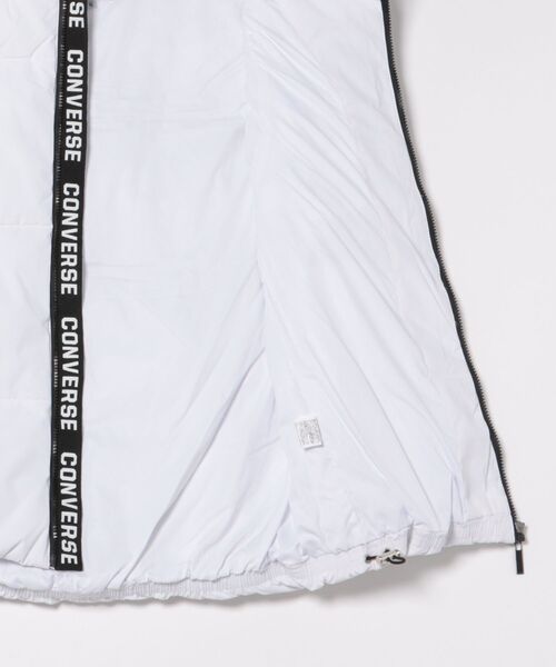 CONVERSE(コンバース)の「CONVERSE/コンバース 撥水 防風 ファイバーダウン中綿ベスト フードロゴ フーディー(ダウンベスト・メンズ・ブラック/ホワイト・LL/L/M)」の15枚目の写真