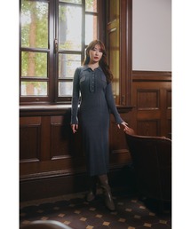 Cable Knit Docking Flared Dress（ワンピース）｜Her lip to（ハー