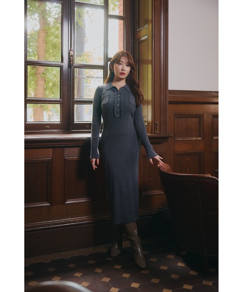 Margot Knit Long Dress（ワンピース）｜Her lip to（ハーリップ