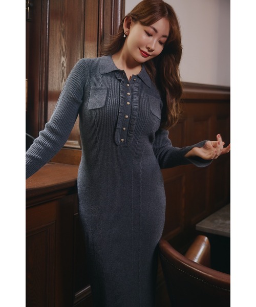 Margot Knit Long Dress（ワンピース）｜Her lip to（ハーリップトゥー