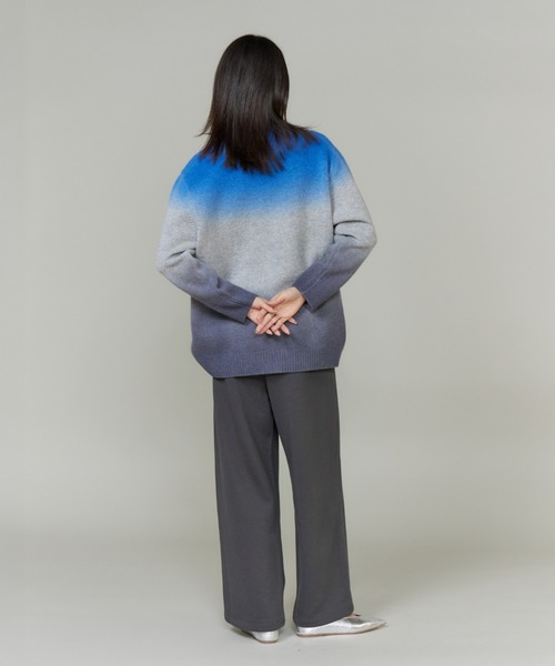 INED（イネド）の「裏毛スウェットパンツ《YVON》【セットアップ対応】（その他パンツ・レディース・チャコールグレー/ネイビー・9号）」の9枚目の写真