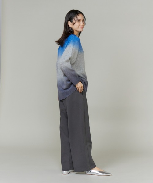INED（イネド）の「裏毛スウェットパンツ《YVON》【セットアップ対応】（その他パンツ・レディース・チャコールグレー/ネイビー・9号）」の8枚目の写真