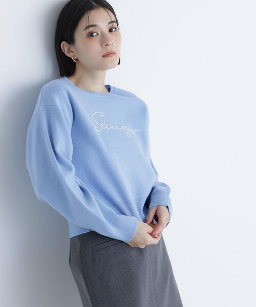 セール】◇ロゴ刺繍ニット（ニット/セーター）｜NATURAL BEAUTY BASIC
