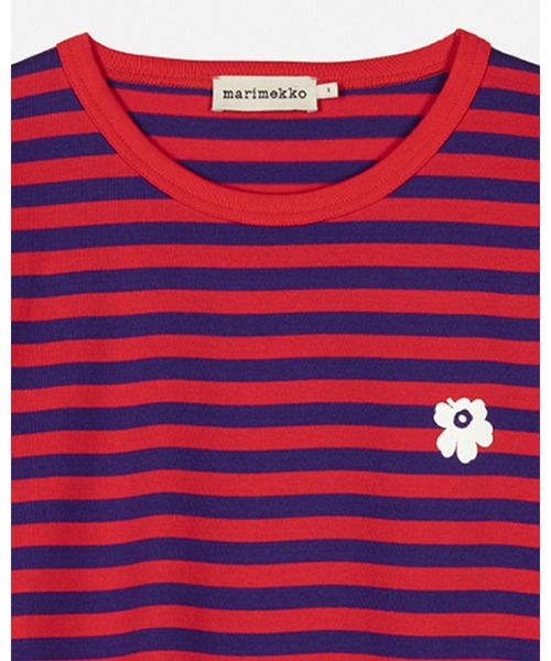 marimekko（マリメッコ）の「【kioski】Tasaraita Unikko / shirt（Tシャツ/カットソー・レディース・レッド・X-SMALL/LARGE/MEDIUM/SMALL）」の11枚目の写真