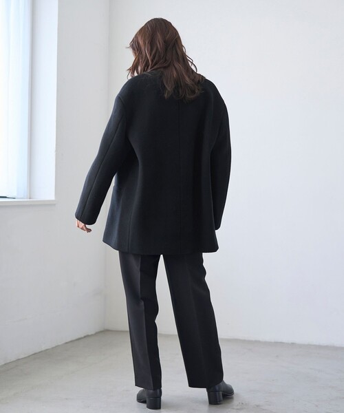 セール】【RONEL】ノーカラーウールコート（その他アウター）｜RONEL