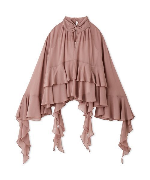 SNIDEL(スナイデル)の「リップルラインブラウス(シャツ/ブラウス・レディース・ローズ/ホワイト・F)」の19枚目の写真