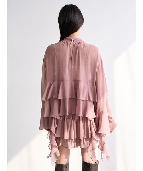 SNIDEL(スナイデル)の「リップルラインブラウス(シャツ/ブラウス・レディース・ローズ/ホワイト・F)」の12枚目の写真