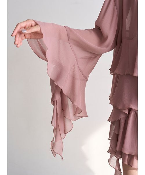 SNIDEL(スナイデル)の「リップルラインブラウス(シャツ/ブラウス・レディース・ローズ/ホワイト・F)」の15枚目の写真