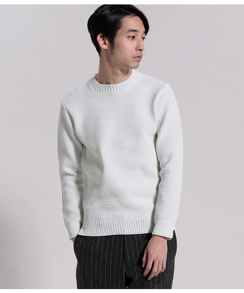 JUNRED（ジュンレッド）の「ソリッドカノコクルーニット（ニット/セーター・メンズ・ブラック/ホワイト/グリーン系その他・LARGE/SMALL/MEDIUM）」の2枚目の写真