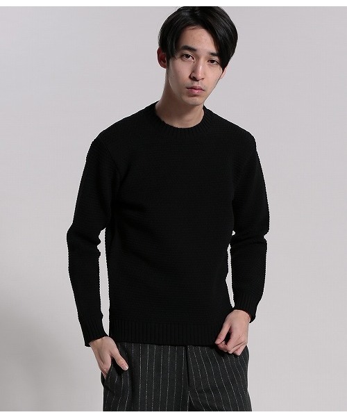 JUNRED（ジュンレッド）の「ソリッドカノコクルーニット（ニット/セーター・メンズ・ブラック/ホワイト/グリーン系その他・LARGE/SMALL/MEDIUM）」の3枚目の写真