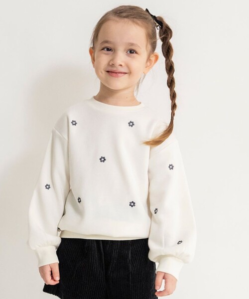 BRANSHES(ブランシェス)の「【あったか】裏起毛アソート刺しゅうトレーナー(スウェット・キッズ・ブラウン/レッド/アイボリー・120/110/100/90/130/80/150/140)」の2枚目の写真