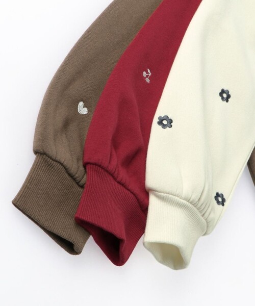 BRANSHES(ブランシェス)の「【あったか】裏起毛アソート刺しゅうトレーナー(スウェット・キッズ・ブラウン/レッド/アイボリー・120/110/100/90/130/80/150/140)」の16枚目の写真