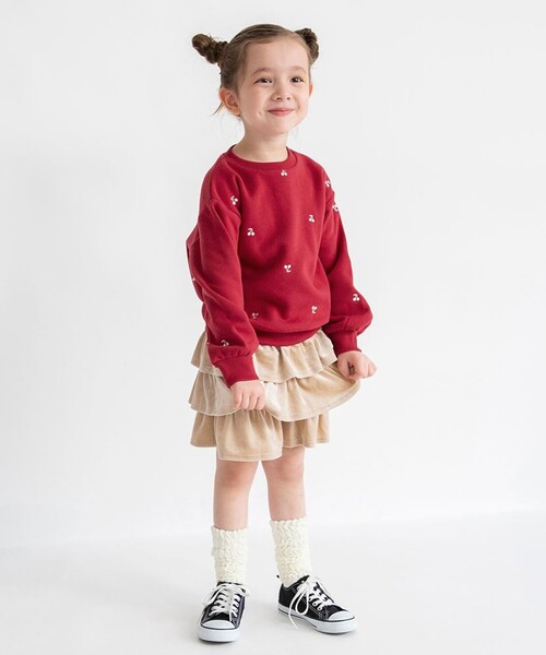 BRANSHES(ブランシェス)の「【あったか】裏起毛アソート刺しゅうトレーナー(スウェット・キッズ・ブラウン/レッド/アイボリー・120/110/100/90/130/80/150/140)」の14枚目の写真