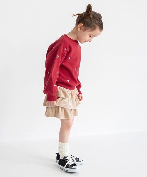 BRANSHES(ブランシェス)の「【あったか】裏起毛アソート刺しゅうトレーナー(スウェット・キッズ・ブラウン/レッド/アイボリー・120/110/100/90/130/80/150/140)」の15枚目の写真