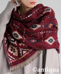 antiqua(アンティカ)のエスニック柄 大判ストール(ストール/ショール)