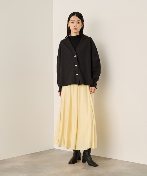 ketty(ケティ)の「カットジョーゼットTEXカーディガン≪手洗い可能≫(カーディガン/ボレロ・レディース・ブラック/オフホワイト・M)」の10枚目の写真