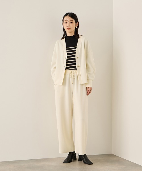 ketty(ケティ)の「カットジョーゼットTEXカーディガン≪手洗い可能≫(カーディガン/ボレロ・レディース・ブラック/オフホワイト・M)」の7枚目の写真