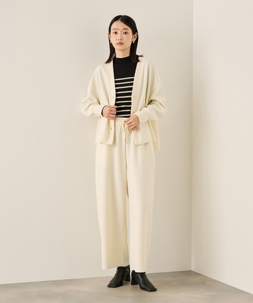 ketty(ケティ)の「カットジョーゼットTEXカーディガン≪手洗い可能≫(カーディガン/ボレロ・レディース・ブラック/オフホワイト・M)」の8枚目の写真