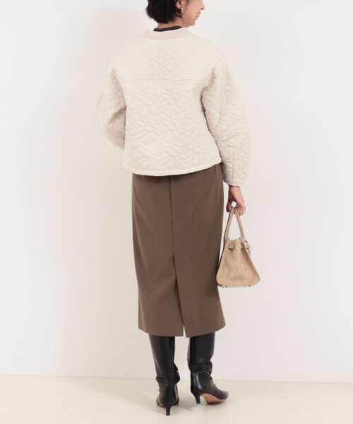 MICO COULIER（ミコクリエ）の「300タフタキルトブルゾン（ブルゾン・レディース・ブラック/グレイッシュベージュ・38）」の9枚目の写真