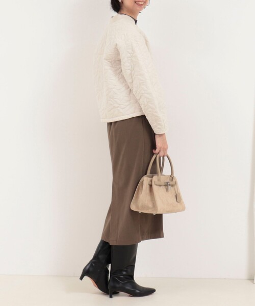 MICO COULIER（ミコクリエ）の「300タフタキルトブルゾン（ブルゾン・レディース・ブラック/グレイッシュベージュ・38）」の11枚目の写真