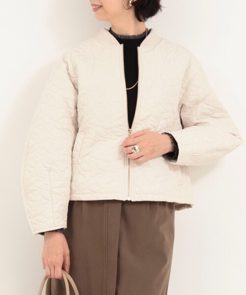 MICO COULIER（ミコクリエ）の「300タフタキルトブルゾン（ブルゾン・レディース・ブラック/グレイッシュベージュ・38）」の14枚目の写真